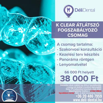 K Clear átlátszó fogszabályozó csomag